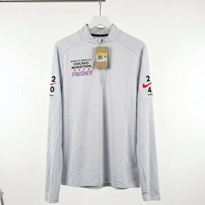 Nike 2024 Bank of America Chicago Marathon Finisher 1/4 Zip Pullover Mens S NWT